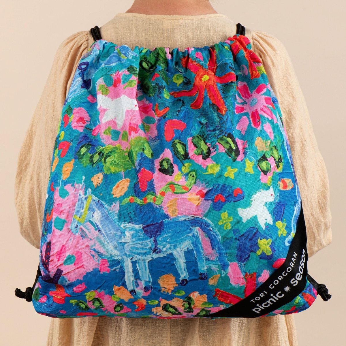 Rhinestone Cowboy Really Big Picnic Rug and Backpack Set - Umbrella Hole Version