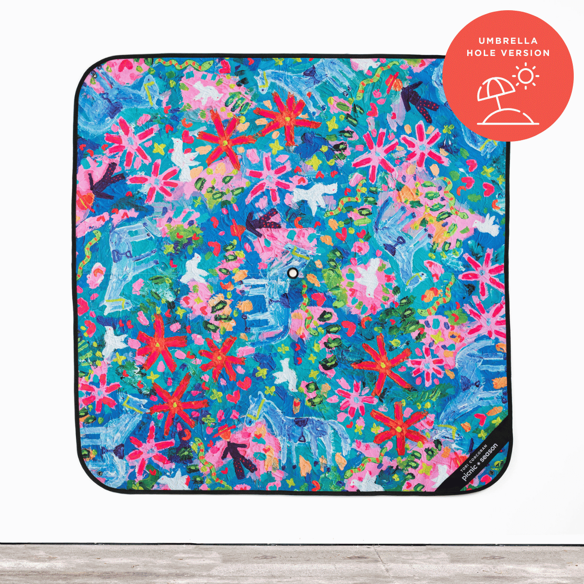 Sample Sale 29/#288 Rhinestone Cowboy Really Big Picnic Rug and Backpack Set - Umbrella Hole Version