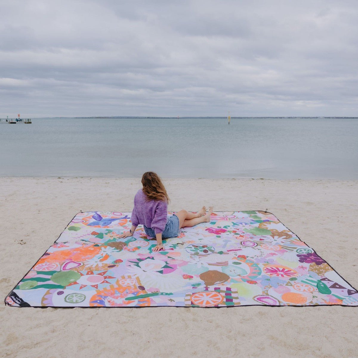PRE ORDER - Summer Graze Really Big Picnic Rug and Backpack Set - Umbrella Hole Version