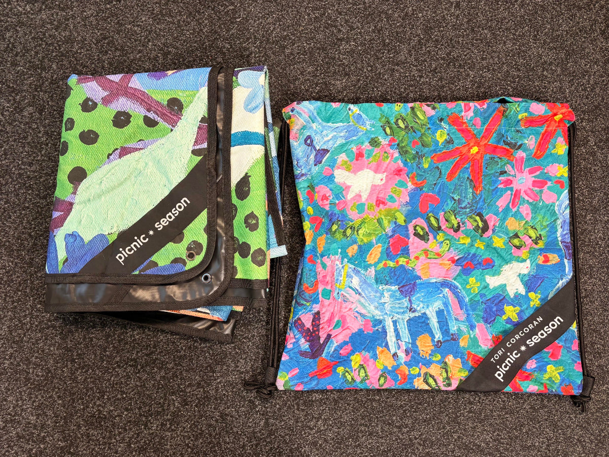 Sample Sale 2/#126 Meadow + Moondust Really Big Picnic Rug and Backpack Set