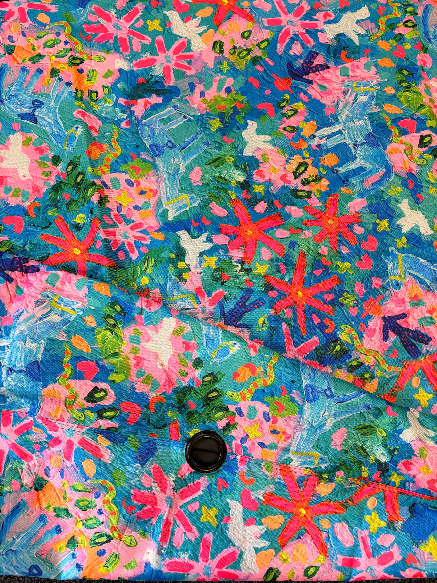 Sample Sale 29/#13 Rhinestone Cowboy Really Big Picnic Rug - Umbrella Hole Version