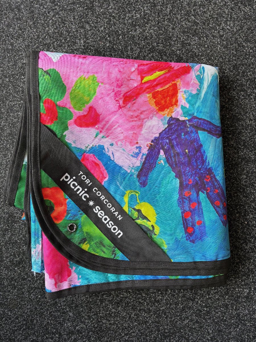 Sample Sale 29/#9 Rhinestone Cowboy Really Big Picnic Rug - Umbrella Hole Version