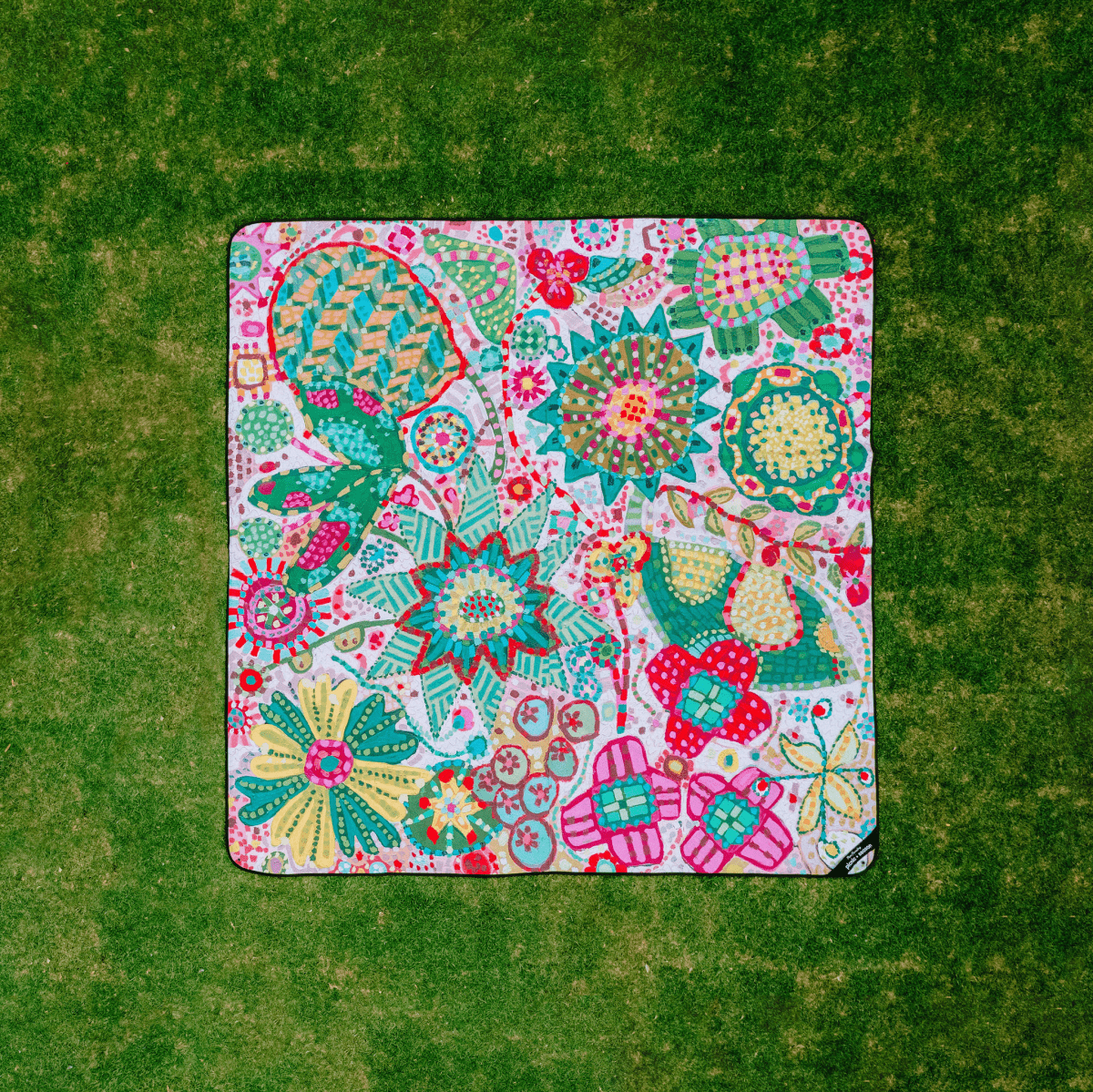 Rosy Posy Really Big Picnic Rug and Backpack Set - Picnic Season