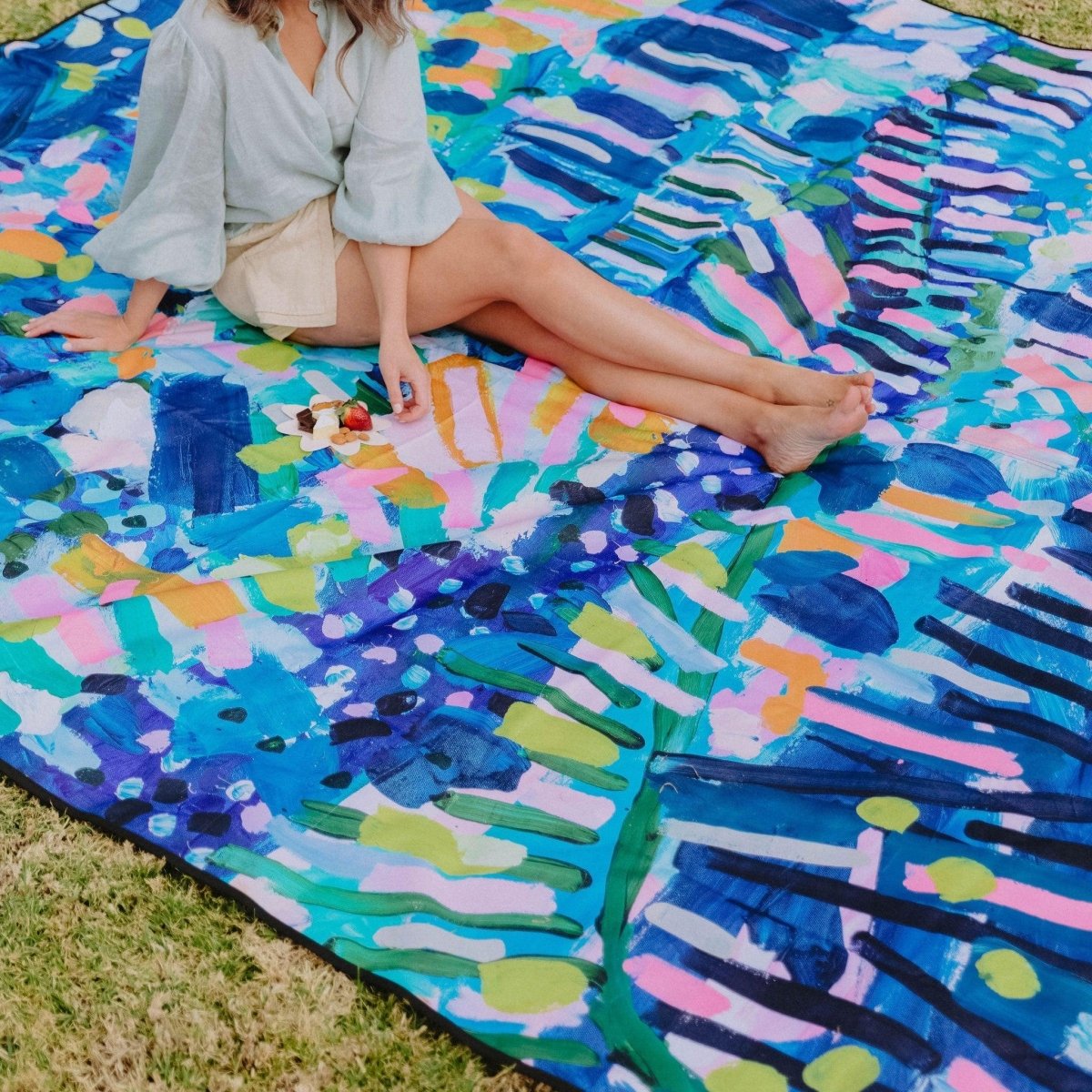 Jumble Really Big Picnic Rug and Backpack Set - Picnic Season