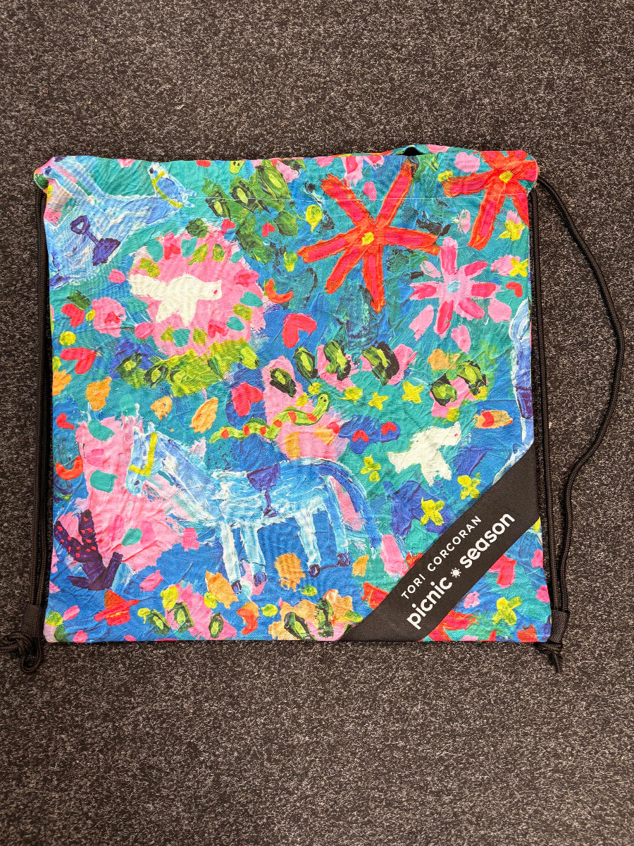 Sample Sale 2/#126 Meadow + Moondust Really Big Picnic Rug and Backpack Set