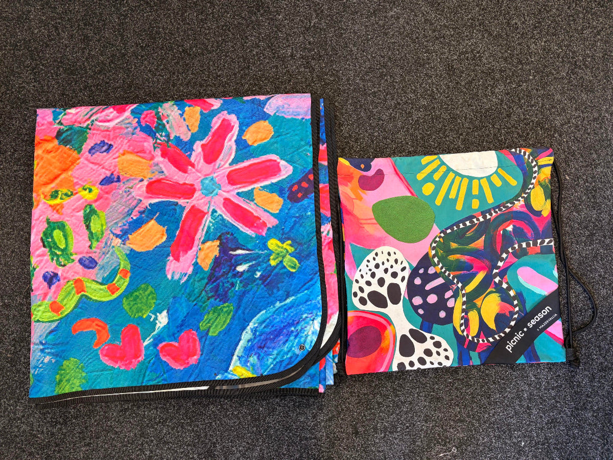 Sample Sale 29/#14 Rhinestone Cowboy Really Big Picnic Rug and Wild Mint + Rubygems Backpack Set
