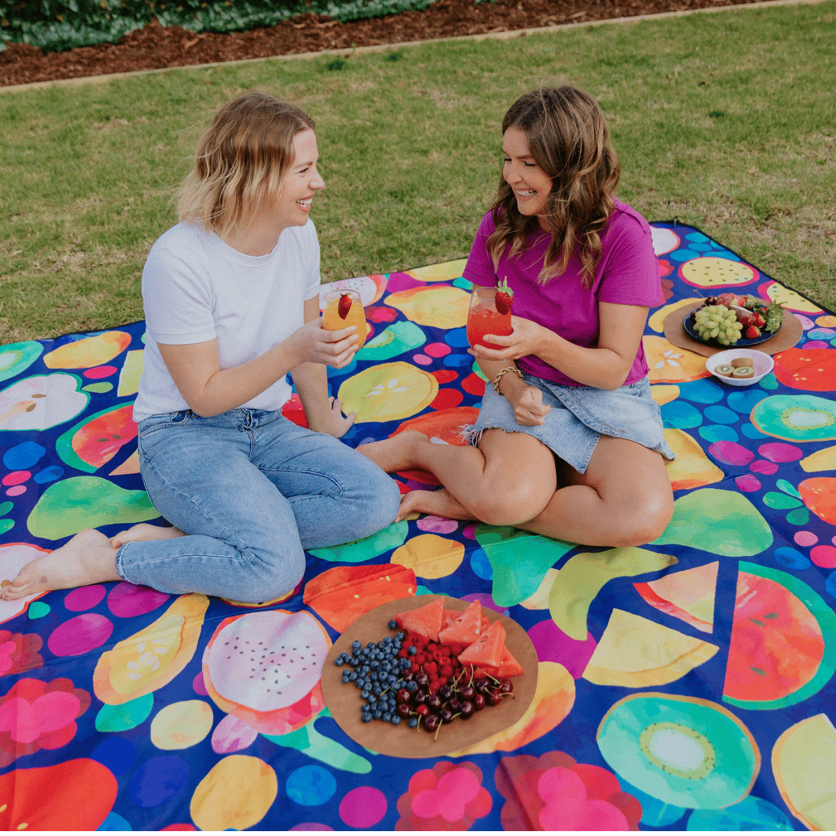 FRUIT SALAD REALLY BIG PICNIC RUG AND BACKPACK SET