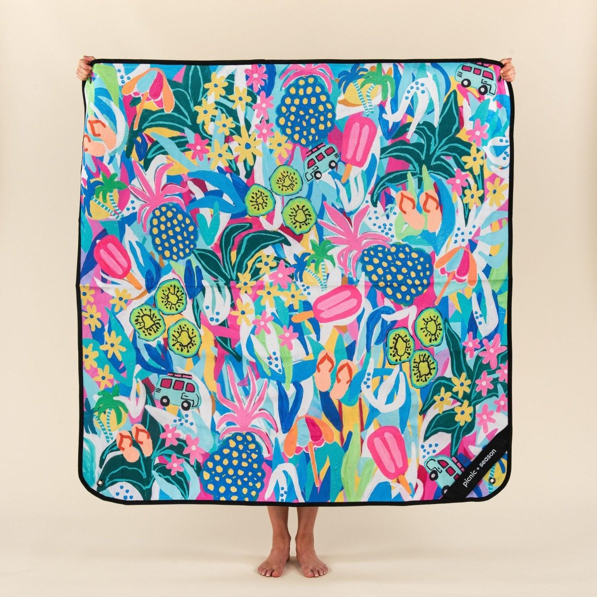 Road Trips + Pineapple Spritz Everyday Picnic Rug And Backpack Set - Picnic Season